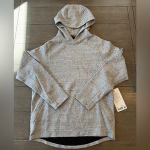 NWT Lululemon At Ease Hoodie Heathered Melody Light Grey / Black Size Medium